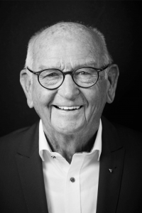 schwarz-weiß-Portrait von Hans-Heiner Müller